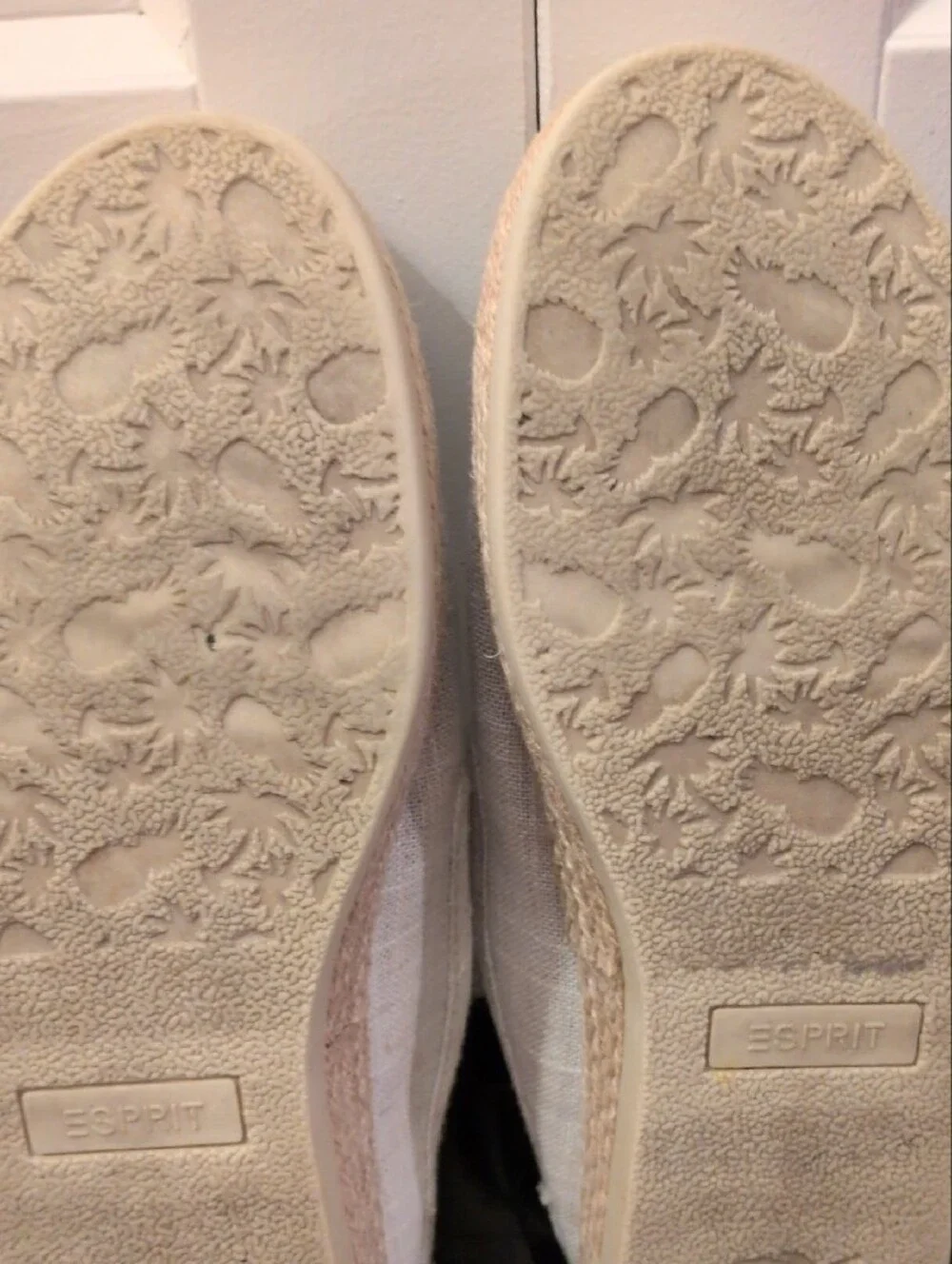 Esprit Cream Slip-On Espadrille Loafers